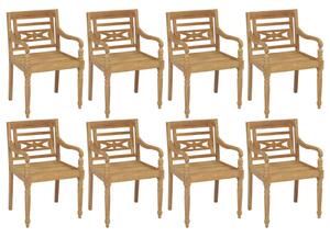 Batavia Chairs 8 pcs Solid Teak Wood