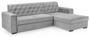 Renton Fabric Right Hand Corner Sofa Bed In Grey