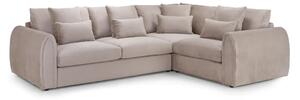 Millburn Velvet Right Hand Corner Sofa In Mocha