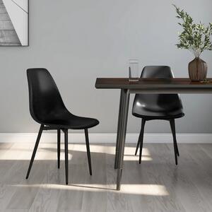 Dining Chairs 2 pcs Black PP