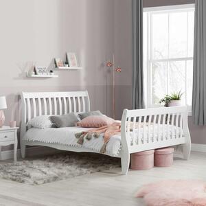 Belford Wooden Bed Frame, White White