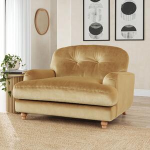 Martha Snuggle Chair, Vintage Velvet Vintage Velvet Honey