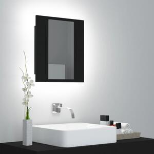 LED Bathroom Mirror Cabinet Black 40x12x45 cm Acrylic