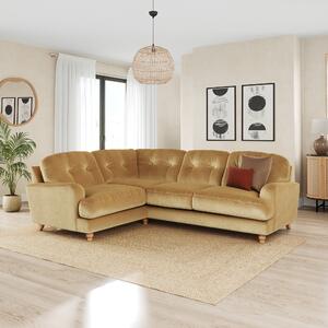 Martha Full Corner Sofa, Vintage Velvet Vintage Velvet Ochre