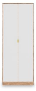 Mila White 2 Door Double Wardrobe Scandi Closet for Bedroom | Roseland Furniture