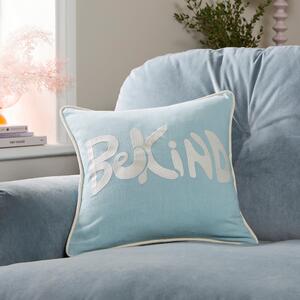 Be Kind Square Cushion Blue