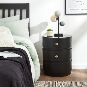 Azula 2 Drawer Bedside Table Brown