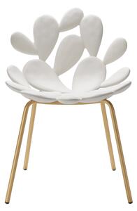 FILICUDI CHAIR SET OF 2 PIECES - White/Brass