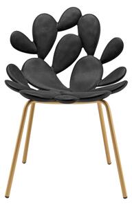 FILICUDI CHAIR SET OF 2 PIECES - Black/Brass