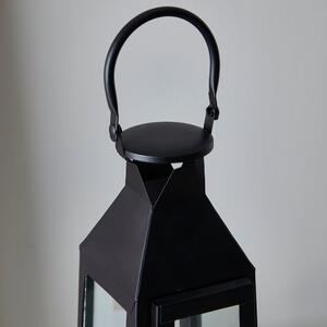 Black 30cm Lantern Black