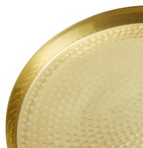 Gold Metal Hammered Tray Gold