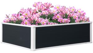 Outsunny Garden Raised Bed Planter Grow Containers for Outdoor Patio Plant Flower Vegetable Pot PP 100 x 80 x 30 cm