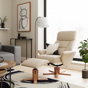 Whitham Faux Leather Swivel Chair Beige