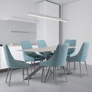 Camilla Large 6 Seater Dining Table, Sintered Stone grey