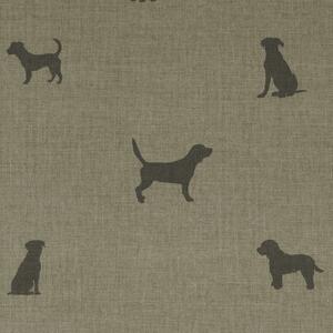 ANTE DECOR Woof Printed Cotton Fabric Linen Charcoal