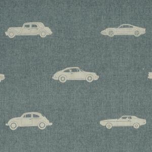 ANTE DECOR Vintage Cars Printed Cotton Fabric Denim