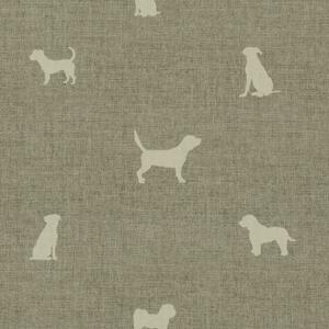 ANTE DECOR Woof Printed Cotton Fabric Beige Cream