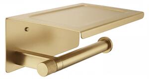 Toilet paper holder with shelf 39105A ORI Brush Gold