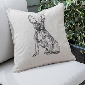 French Bulldog Square Outdoor Cushion MultiColoured