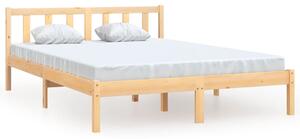 Bed Frame Solid Pinewood 140x200 cm