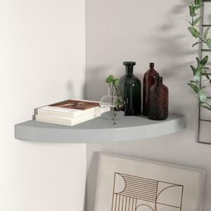 Floating Corner Shelf Grey 35x35x3.8 cm MDF