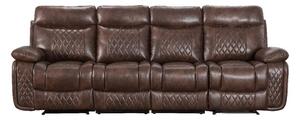Hampton Original 4 Seater Reclining Sofa Tan Real Leather In Stock