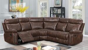 Hampton Original Reclining Corner Group Sofa 2+C+2 Tan Real Leather In Stock