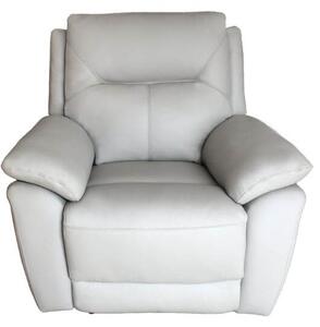 Manhattan Handmade Reclining Armchair Italian Putty Real Leather In Stock