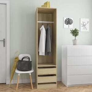 Wardrobe with Drawers Sonoma Oak 50x50x200 cm Engineered Wood