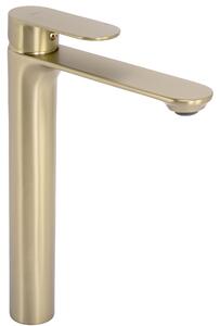 Bathroom faucet Rea Drop Brush Gold High