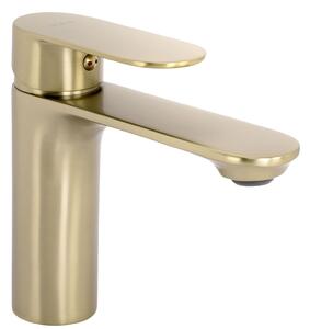Bathroom faucet Rea Drop Brush Gold low