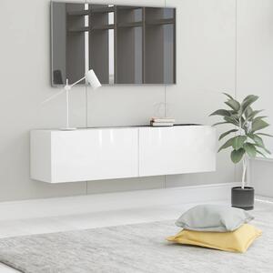 TV Cabinet High Gloss White 120x30x30 cm Engineered Wood