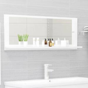 Bathroom Mirror High Gloss White 100x10.5x37 cm Chipboard