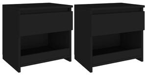 Bedside Cabinets 2 pcs Black 40x30x39 cm Engineered Wood