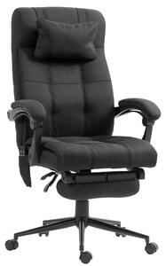 Vinsetto Office Chair with 6-point Vibration Massage and Heat, Computer Chair with Adjustable Height, Head Pillow, Footrest for Home, Black