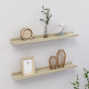 Wall Shelves 2 pcs Sonoma Oak 60x9x3 cm