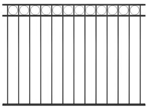 Fence Panel Steel 1.7x1.2 m Black