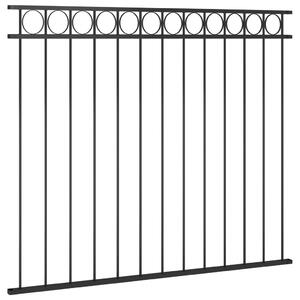 Fence Panel Steel 1.7x1.5 m Black