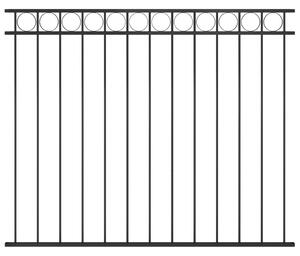 Fence Panel Steel 1.7x1.5 m Black