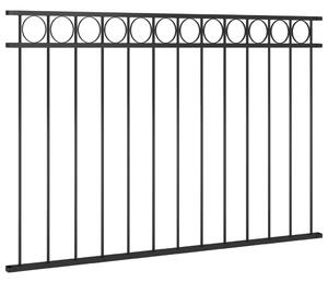 Fence Panel Steel 1.7x1 m Black