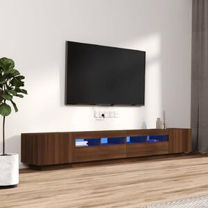 3 Piece TV Cabinet Set with LED Lights Brown Oak Engineered Wood