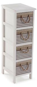 Chest of drawers Versa Tabo Textile Paolownia wood 32 x 81 x 26 cm