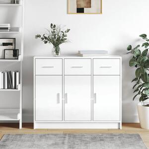 Sideboard High Gloss White 91x28x75 cm Engineered Wood