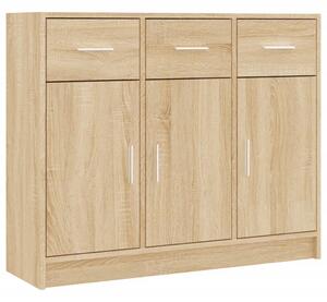 Sideboard Sonoma Oak 91x28x75 cm Engineered Wood