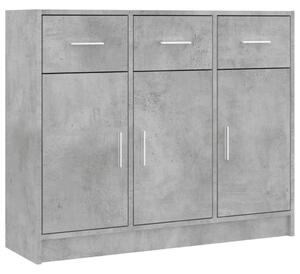 Sideboard Concrete Grey 91x28x75 cm Engineered Wood