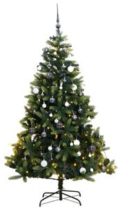 Artificial Hinged Christmas Tree 150 LEDs & Ball Set 120 cm