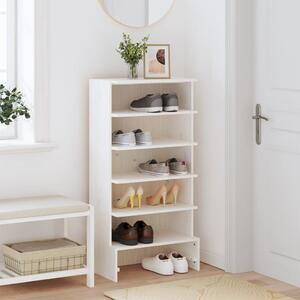 Shoe Cabinet White 52x30x104 cm Solid Wood Pine