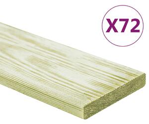 Decking Boards 72 pcs 8.64 m² 1m Impregnated Solid Wood Pine
