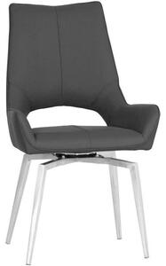 Guran 2x Dark Grey Swivel Dining Chair