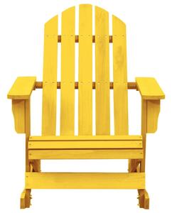 Garden Adirondack Rocking Chair Solid Fir Wood Yellow